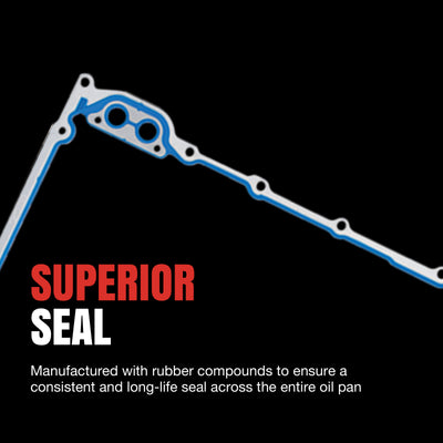 Fel-Pro 85-86 Chevy C10 Engine Oil Pan Gasket Set - PermaDry Molded Rubber Oil Pan SnapUps Included