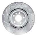 R1 20-20 Jaguar F-Pace Front Right Drilled & Slotted Silver Brake Rotor