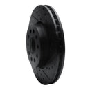 R1 14-20 Cadillac CT6 Front Right Drilled & Slotted Black Brake Rotor