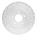 R1 84-88 Nissan 200SX Rear Right Drilled & Slotted Silver Brake Rotor