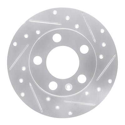 R1 98-24 Audi A1 (Mexico) Rear Right Drilled & Slotted Silver Brake Rotor
