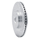R1 13-20 Hyundai SANTA FE Front Right Drilled & Slotted Silver Brake Rotor