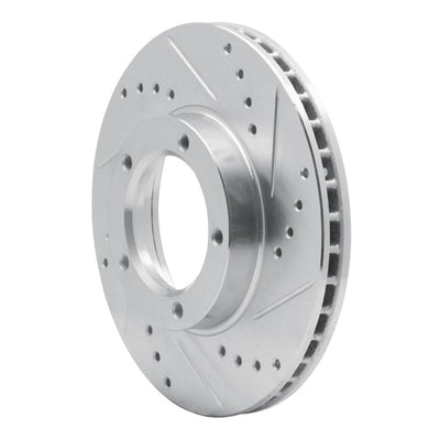 R1 84-95 Toyota Pickup Front Right Drilled & Slotted Silver Brake Rotor