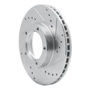 R1 84-95 Toyota Pickup Front Right Drilled & Slotted Silver Brake Rotor