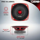 DS18 4in 100 Watts RMS 4 ohm Mid-Range Bullet Shallow Loudspeaker