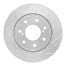 R1 10-14 Ford F-150 4WD Front Right Drilled & Slotted Silver Brake Rotor