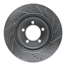 R1 06-10 Ford Explorer Sport Trac Front & Rear Drilled & Slotted Silver Brake Rotor Set