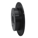 R1 04-11 Mitsubishi Grandis (Mexico) Rear Left Drilled & Slotted Black Brake Rotor