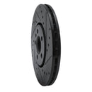 R1 96-98 Volkswagen Jetta Sedan Front Right Drilled & Slotted Black Brake Rotor