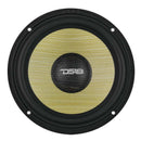 DS18 Dlx Qlty 6.5in+3.5in+2.2in 3-Way 180 Watt RMS 4 ohm Ylw Straw + Composite Foam Cone Neodymium