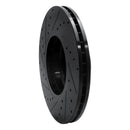 R1 03-05 Land Rover Range Rover Front Right Drilled & Slotted Black Brake Rotor