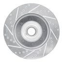 R1 05-07 Ford F-250 2WD (Super Duty) Front Right Drilled & Slotted Silver Brake Rotor