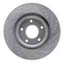 R1 07-17 Chrysler Sebring Front & Rear Drilled & Slotted Silver Brake Rotor Set