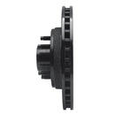 R1 87-92 Lincoln Mark VII Front Left Drilled & Slotted Black Brake Rotor