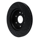 R1 23-25 Chevrolet Colorado Front Left Drilled & Slotted Black Brake Rotor