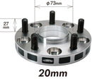 Project Kics 12X1.50 5x114.3 67MM Hub Wide Tread Spacers - 20MM