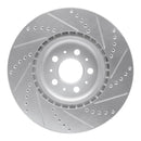 R1 04-07 Volvo V70 Front Left Drilled & Slotted Silver Brake Rotor