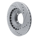 R1 87-95 Porsche 968 Front Left Drilled & Slotted Silver Brake Rotor