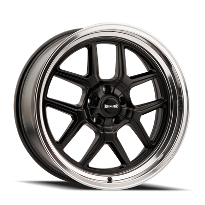 Ridler 610 20x8.5 / 5x127 BP / 0mm Offset / 83.82mm Hub Matte Black Polished Wheel
