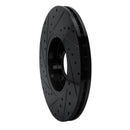R1 98-18 Audi A1 (Mexico) Front Right Drilled & Slotted Black Brake Rotor