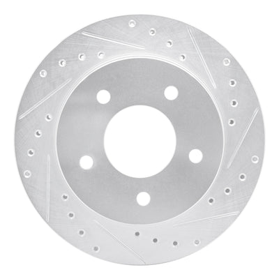 R1 90-02 Chevrolet ASTRO Front Right Drilled & Slotted Silver Brake Rotor