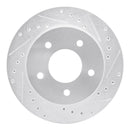 R1 90-02 Chevrolet ASTRO Front Right Drilled & Slotted Silver Brake Rotor