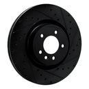 R1 18-24 Land Rover Range Rover Front Right Drilled & Slotted Black Brake Rotor