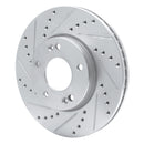 R1 07-10 Kia Rondo (Canada) Front Left Drilled & Slotted Silver Brake Rotor