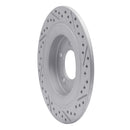 R1 17-23 Hyundai Kona Ev Rear Left Drilled & Slotted Geo-Carbon Rotor