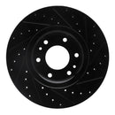R1 02-09 Buick Rainier Front Left Drilled & Slotted Black Brake Rotor