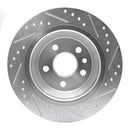 R1 09-15 Ford Focus RS (Mexico) Rear Left Drilled & Slotted Silver Brake Rotor