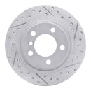 R1 13-16 Mini Cooper Paceman Rear Right Drilled & Slotted Geo-Carbon Rotor