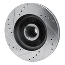 R1 71-81 Chrysler Town & Country Front Right Drilled & Slotted Silver Brake Rotor