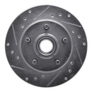 R1 91-94 Ford Explorer Front Left Drilled & Slotted Silver Brake Rotor