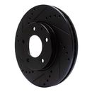 R1 95-06 Mazda Millenia Front Left Drilled & Slotted Black Brake Rotor