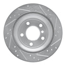 R1 06-20 BMW 430I Gran Coupe Rear Left Drilled & Slotted Silver Brake Rotor