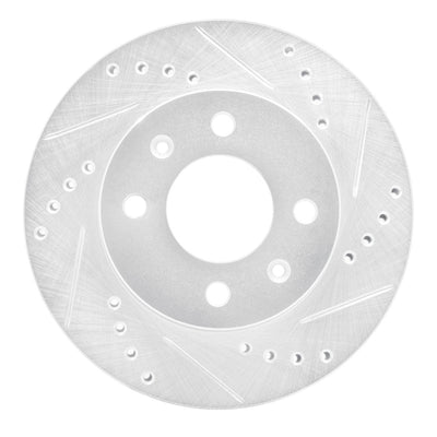 R1 03-06 Dodge Verna (Mexico) Front Right Drilled & Slotted Silver Brake Rotor