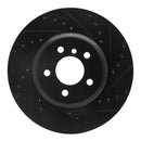 R1 13-20 BMW 440i xDrive Front & Rear Drilled & Slotted Black Brake Rotor Set