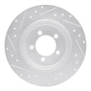 R1 03-05 Lincoln AVIATOR Rear Right Drilled & Slotted Silver Brake Rotor