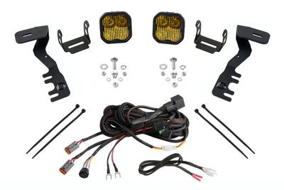 Diode Dynamics 2024+ Toyota Tacoma SS3 LED Ditch Light Kit- Sport Yellow Combo