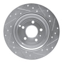 R1 96-04 Volvo 850 Rear Left Drilled & Slotted Silver Brake Rotor