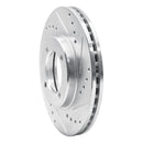 R1 84-87 Toyota Cressida Front Right Drilled & Slotted Silver Brake Rotor