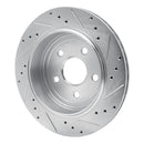 R1 11-25 Dodge Durango Rear Drilled & Slotted Silver Brake Rotor Set
