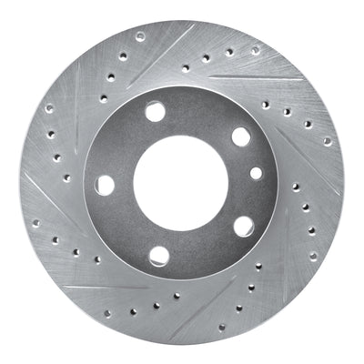 R1 76-82 BMW 528I Front Left Drilled & Slotted Silver Brake Rotor
