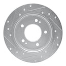 R1 17-24 Hyundai Elantra Front & Rear Drilled & Slotted Silver Brake Rotor Set