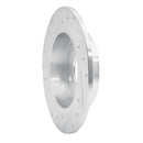 R1 90-06 Infiniti G20 Rear Right Drilled & Slotted Silver Brake Rotor