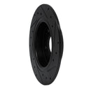 R1 16-16 Honda CR-Z Rear Left Drilled & Slotted Black Brake Rotor