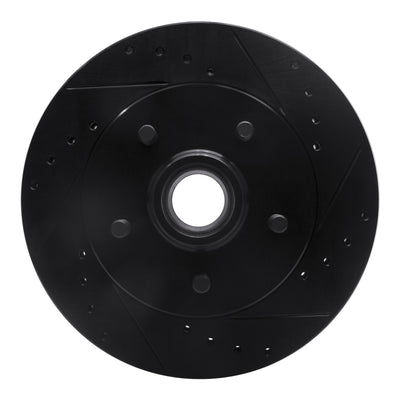 R1 1992-2002 Chevrolet Tahoe Front Right Drilled & Slotted Black Brake Rotor
