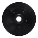 R1 1992-2002 Chevrolet Tahoe Front Right Drilled & Slotted Black Brake Rotor
