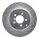 R1 03-05 Land Rover Range Rover Rear Right Drilled & Slotted Silver Brake Rotor